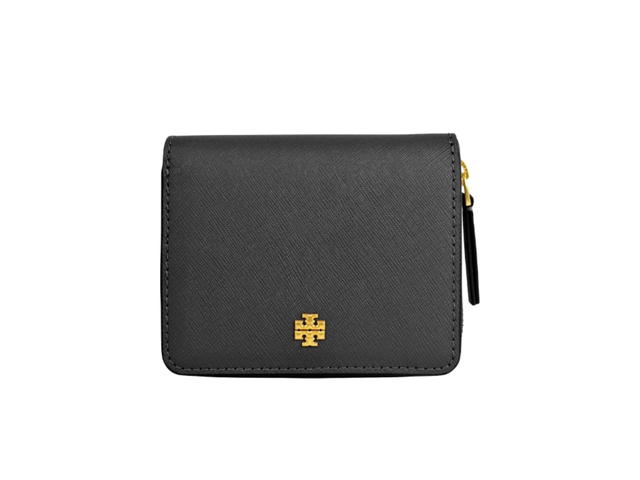 Tory Burch Tory Burch Emerson Zip Around Mini Wallet Black - view 1