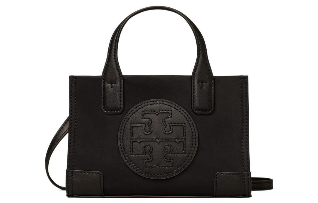 Tory Burch TORY BURCH Ella Fabric Tote Shopping Bag Tote Bag Handbag Shoulder Bag Crossbody Bag Mini Women's Black