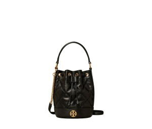 Buy Tory Burch Willa Mini Bucket Bag Black Leather Drawstring Quilted at Sasom – Authentic and Ready to Ship