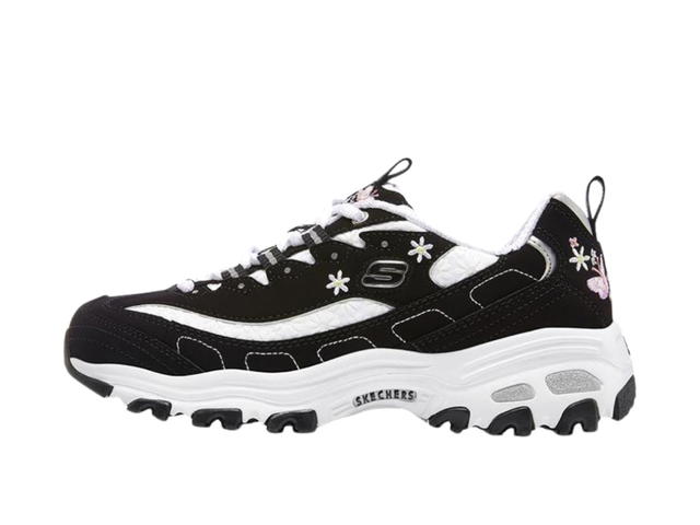 Skechers Skechers D'Lites 1.0 Chunky Sneakers Black White Silver (Women's) - view 2