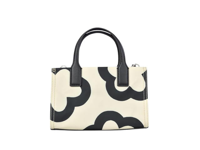 Tory Burch Tory Burch Ella Printed Mini Nylon Tote Bag French Cream The Flower Black - view 2