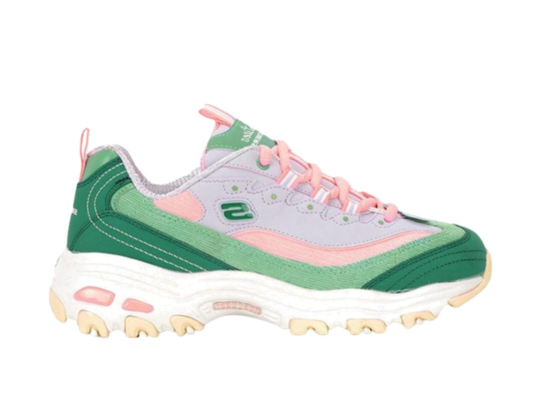 Skechers Skechers D'Lites 1.0 Chunky Shoes Green Pink (Women's)