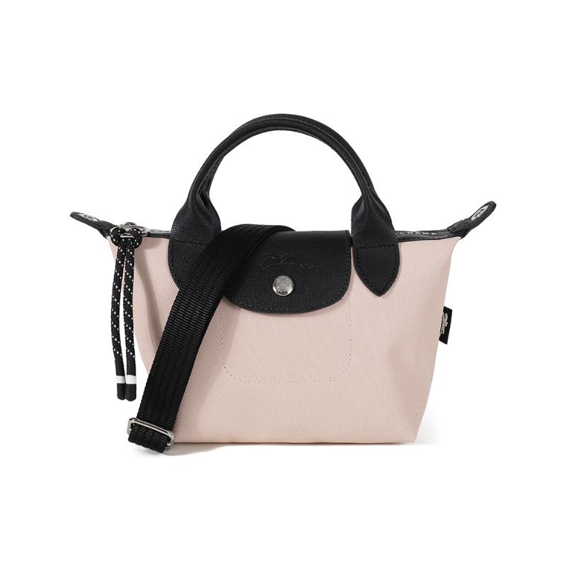 Longchamp Longchamp Le Pliage Energy Recycled Canvas Dumpling Bag One Shoulder Handbag Mini Women's Nude