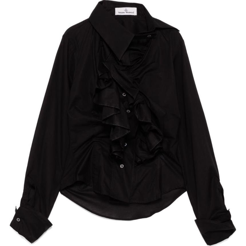 Vivienne Westwood Vivienne Westwood Logo-Embroidered Button-Up Ruffled Shirt