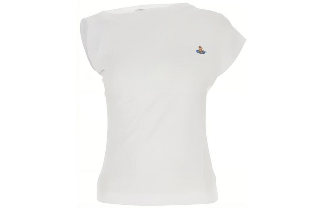 Vivienne Westwood Vivienne Westwood Orb Embroidered One Shoulder Top