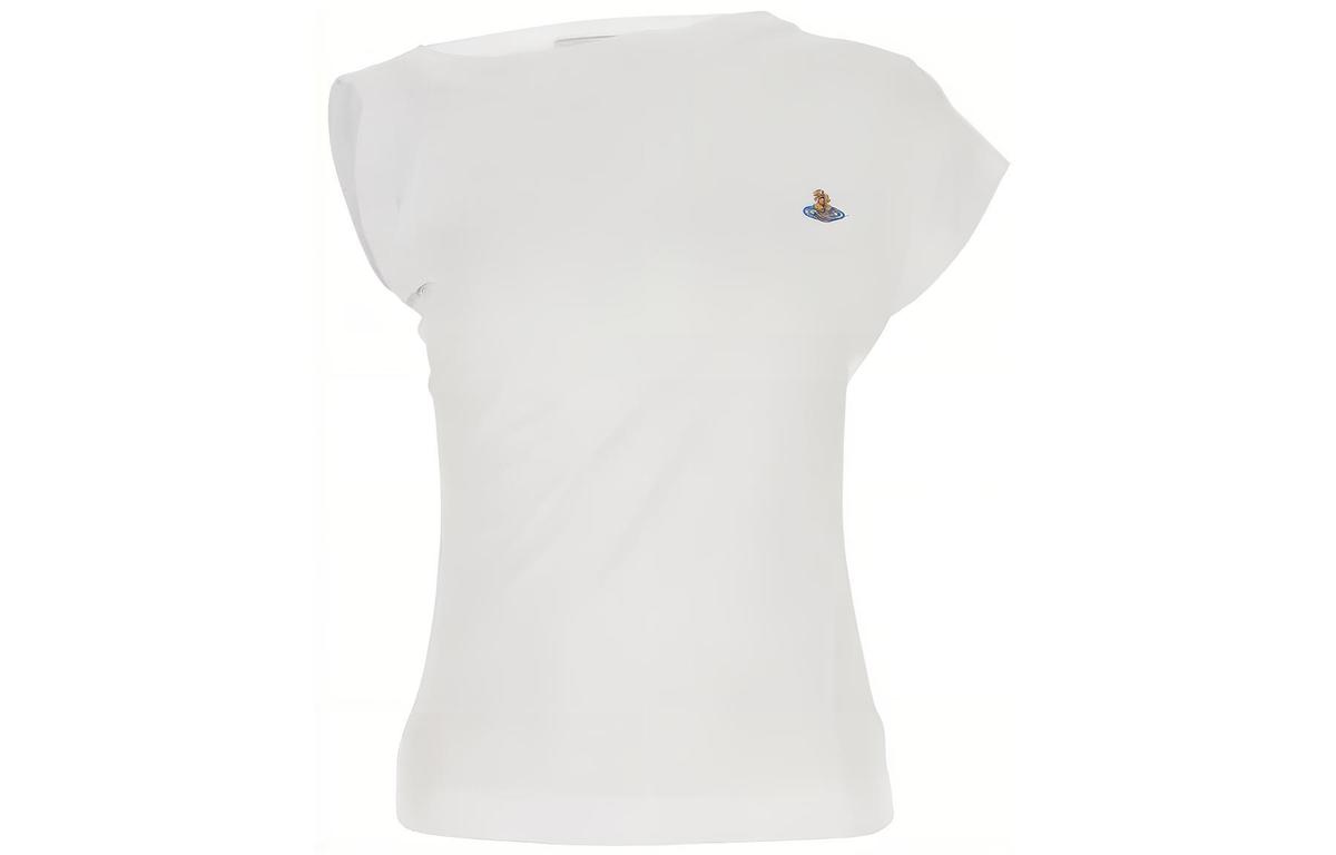 Vivienne Westwood Vivienne Westwood Orb Embroidered One Shoulder Top