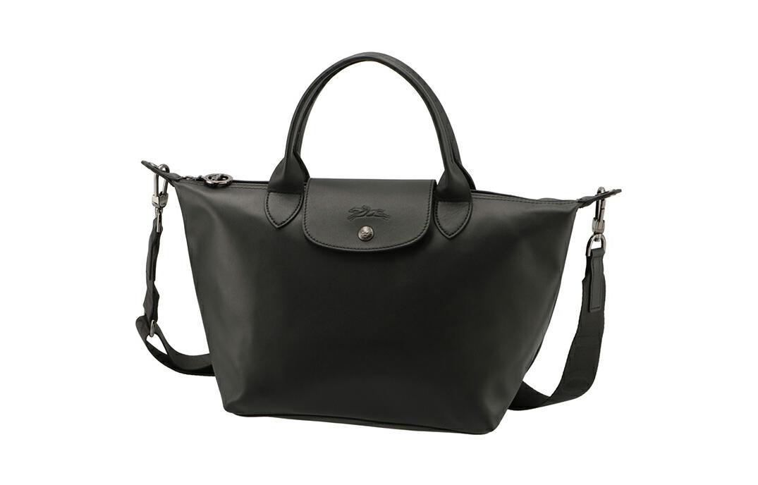 Longchamp Longchamp Le Pliage Xtra Leather Shoulder Bag Crossbody Bag Handbag Small Size Women's Black