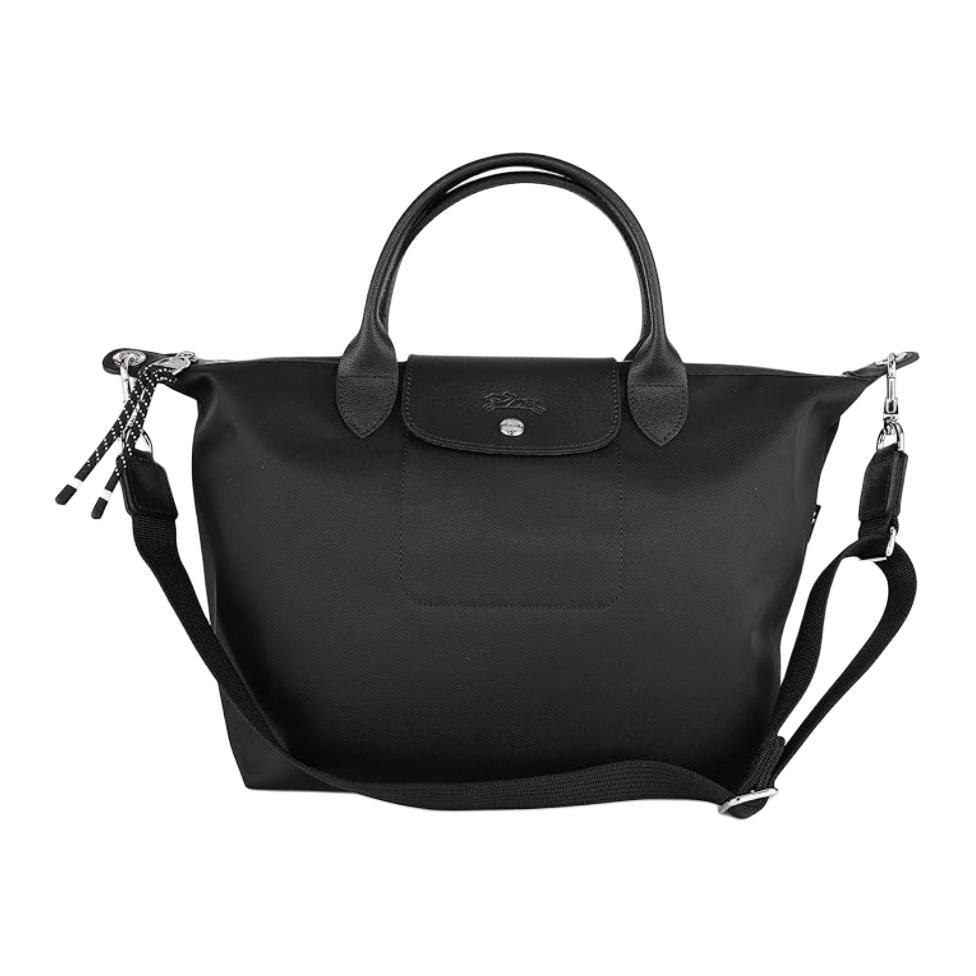 Longchamp Longchamp Le Pliage Energy Nylon/Canvas Dumpling Bag Crossbody Handbags Medium Size Women's Black