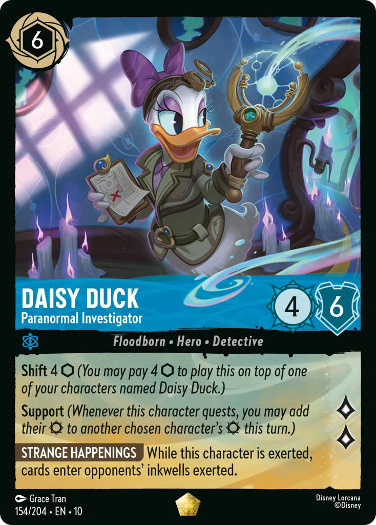 Disney Lorcana Disney Lorcana Daisy Duck Paranormal Investigator L [154/204] Whispers in the Well [Foil] (EN)