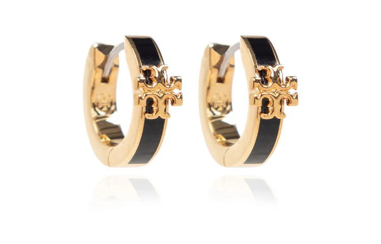 Tory Burch Tory Burch Enamel Brass Crystal - black