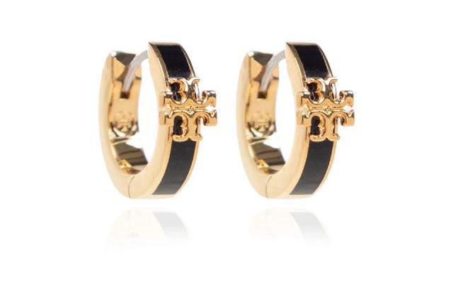 Tory Burch Tory Burch Enamel Brass Crystal - black - view 1