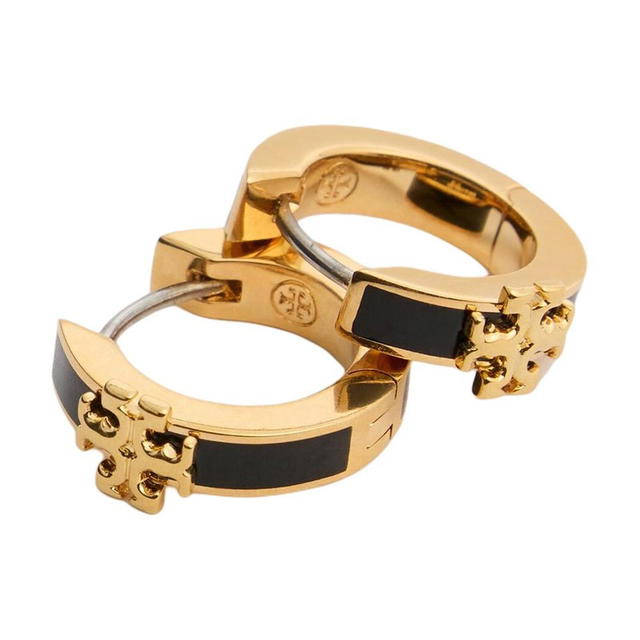 Tory Burch Tory Burch Enamel Brass Crystal - black - view 3