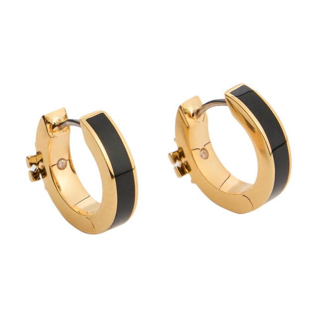 Tory Burch Tory Burch Enamel Brass Crystal - black - view 4
