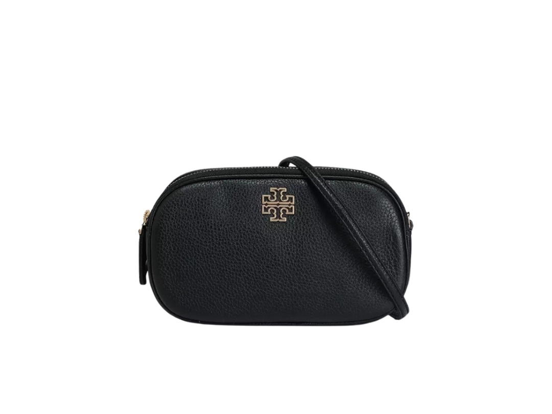 Tory Burch Tory Burch Britten Camera Bag In Black Leather With Gold Hardware