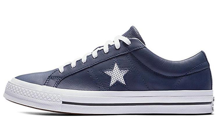 Converse Converse One Star Perforated Leather Low Top Navy