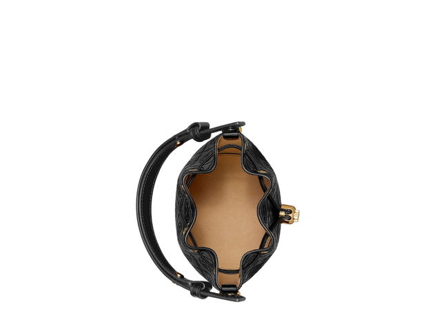 Tory Burch Tory Burch T Monogram Leather Mini Bucket Bag Black - view 4