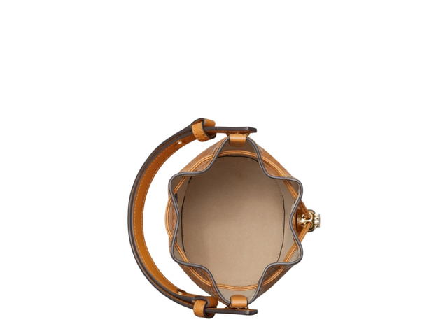 Tory Burch Tory Burch T Monogram Leather Mini Bucket Bag Tan - view 4