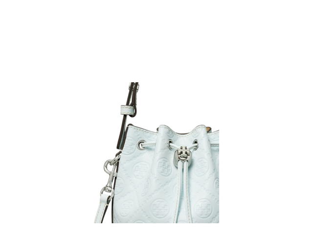Tory Burch Tory Burch T Monogram Leather Mini Bucket Bag Ice Blue - view 2