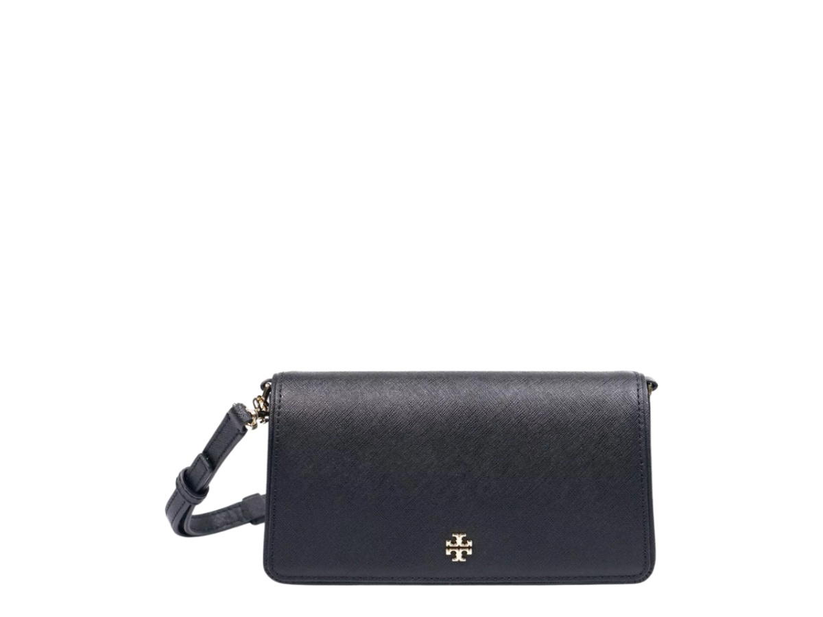 Tory Burch Tory Burch Emerson Mini In Black Saffiano Leather With Gold Hardware Black