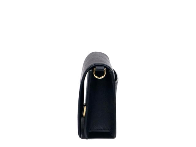 Tory Burch Tory Burch Emerson Mini In Black Saffiano Leather With Gold Hardware Black - view 3