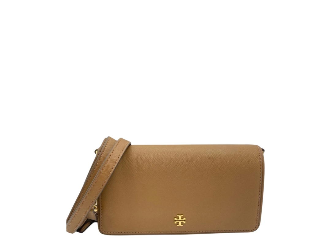 Tory Burch Tory Burch Emerson Mini  In Moose With Gold Hardware