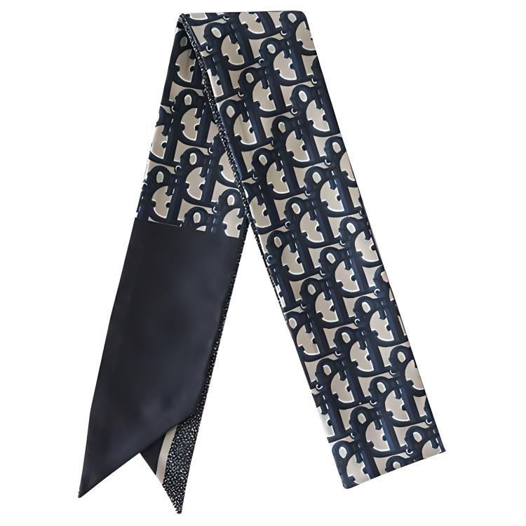Dior Dior Silk Scarves Women's Marine Blue