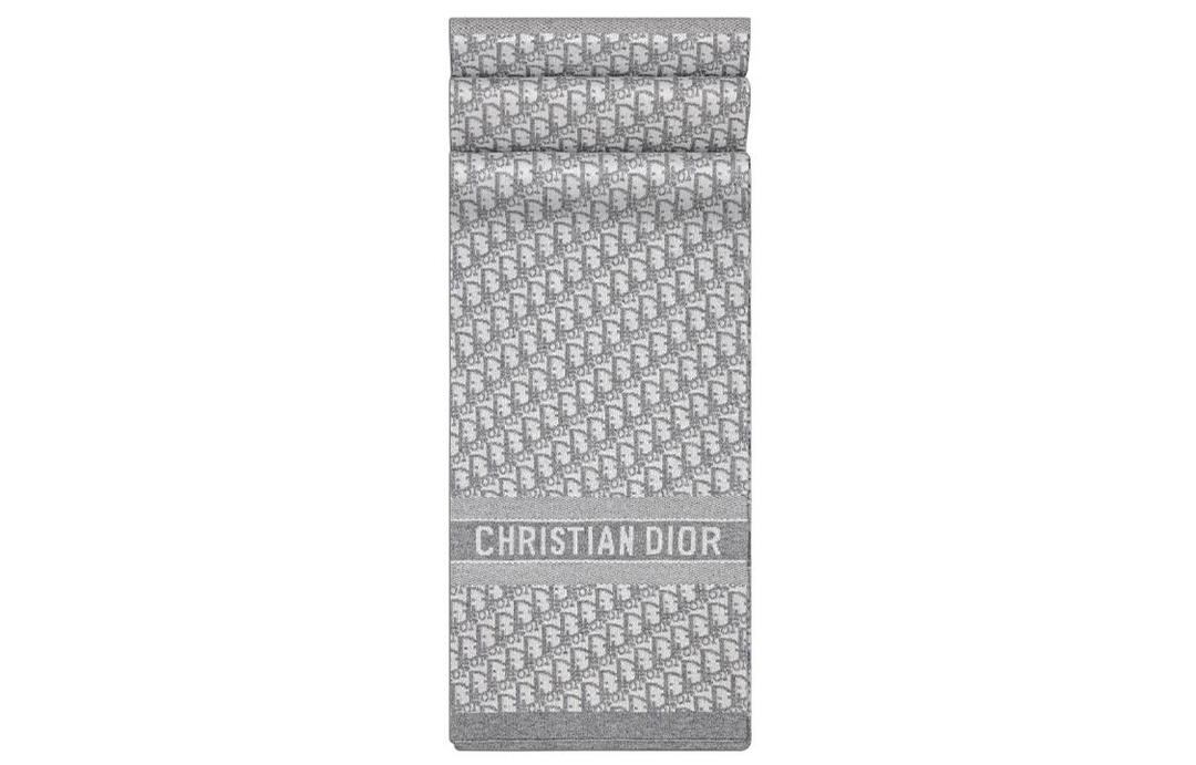 Dior Dior OBLIQUE Knit Scarves Unisex Gray
