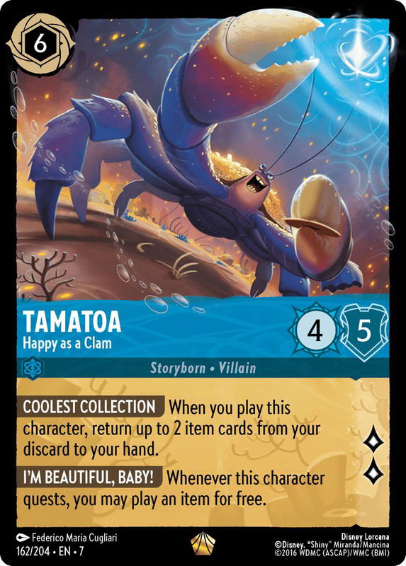 Disney Lorcana Disney Lorcana Tamatoa Happy as a Clam L [162/204] Archazia's Island (EN)