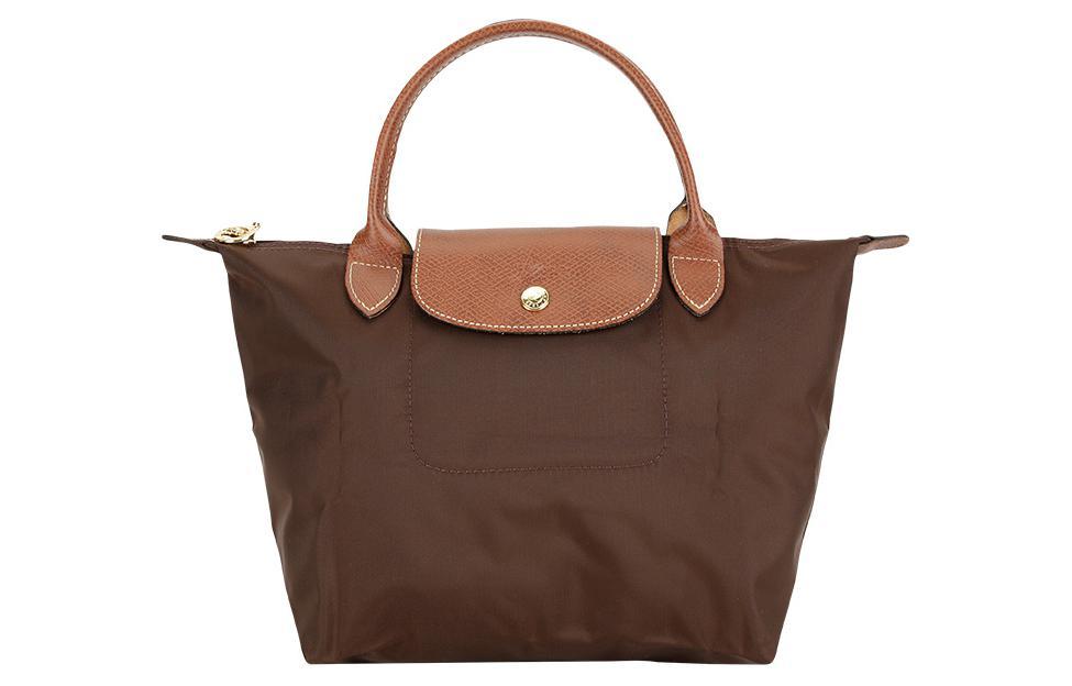Longchamp Longchamp Le Pliage Polyamide Canvas With Leather Dumpling Bag Handbags Small Size Women's Ebony