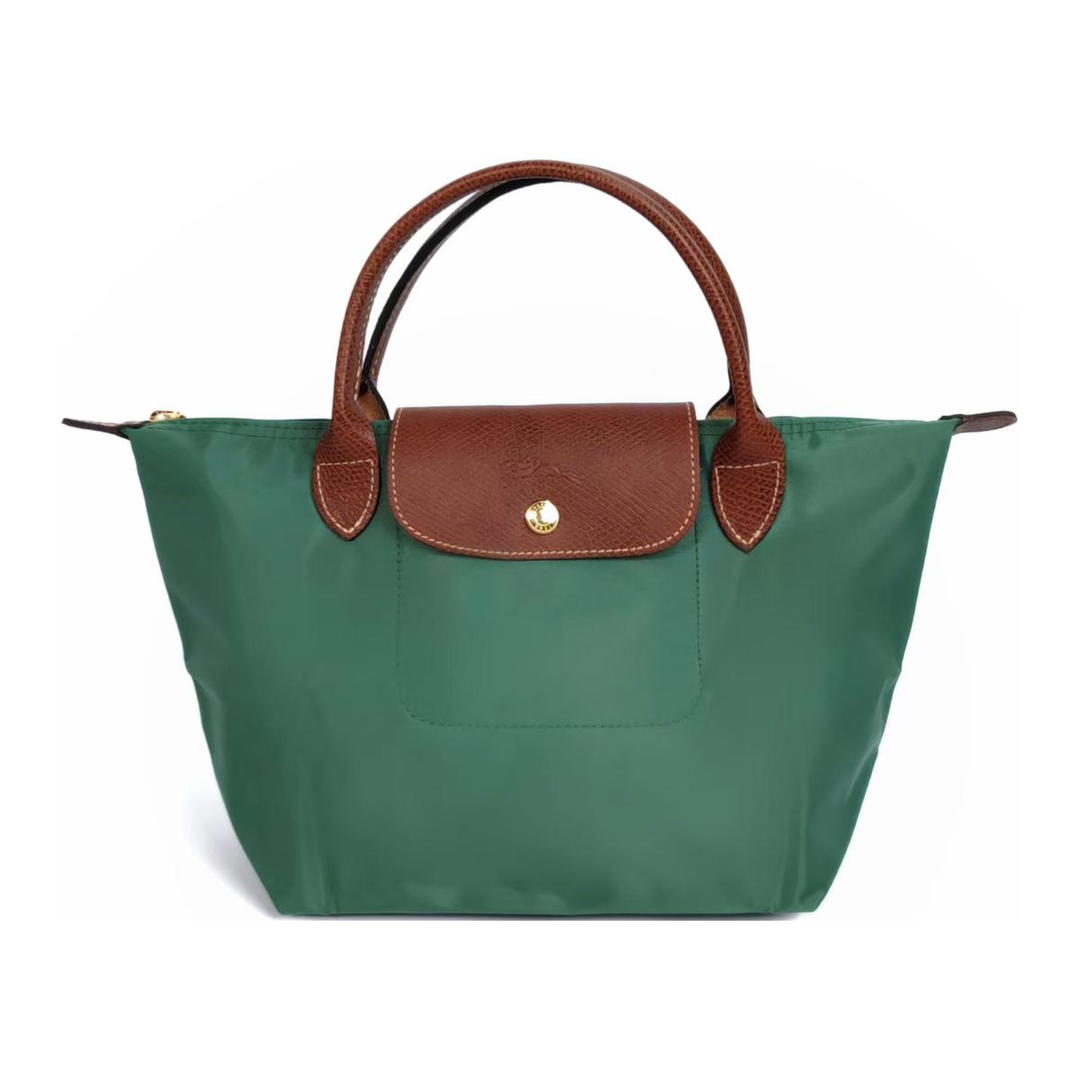 Longchamp Longchamp Le Pliage Polyamide Canvas With Leather Dumpling Bag Handbags Small Size Women's Sage