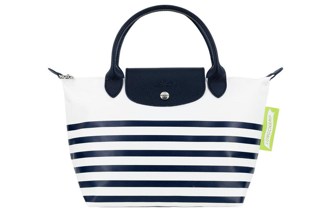 Longchamp Longchamp Le Pliage Handbags Marine Blue & White