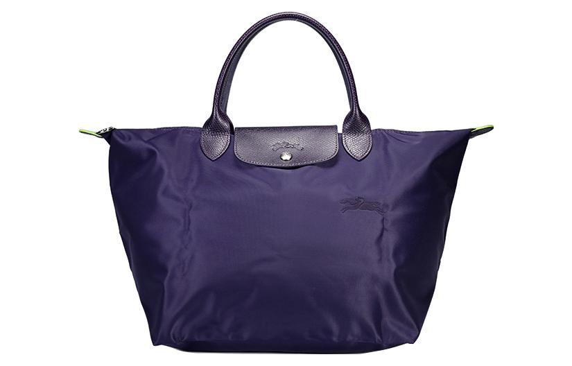 Longchamp Longchamp Le Pliage Green Recycled Polyamide Canvas Dumpling Bag Handbags Medium Size Women's Berry Purple
