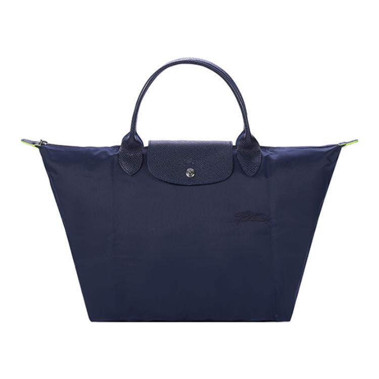 Longchamp Longchamp Le Pliage Green Canvas Dumpling Bag Shoulder Bag Crossbody Bag Handbag Medium Size Women's Sea Blue