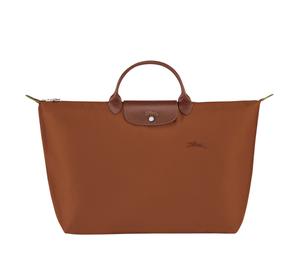 Buy Longchamp Le Pliage Green Cow Leather Travel Bag Handbag Large Size Women's Brown at Sasom – Authentic and Ready to Ship