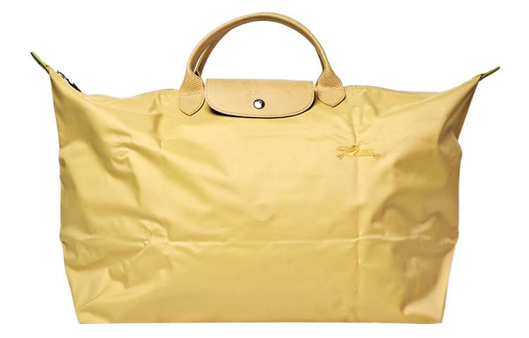 Longchamp Longchamp Le Pliage Green Recycled Polyamide Canvas Bag Handbag Travel Bag Large Size Women's Wheat