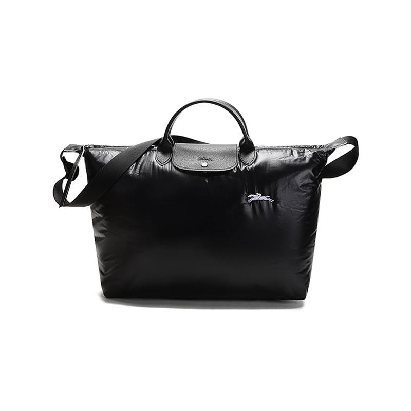 Longchamp Longchamp Le Pliage Canvas Travel Bag Large Size Men's Black