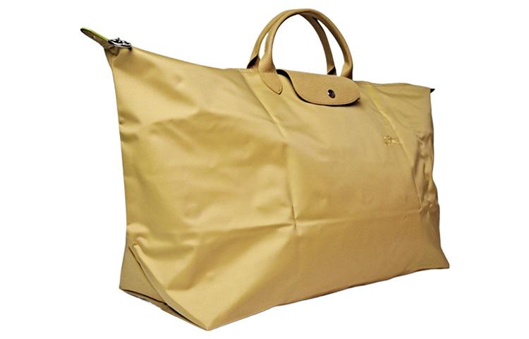Longchamp Longchamp Le Pliage Green Recycled Polyamide Canvas Bag Tote Bag Portable Travel Bag Medium Size Men's Yellow