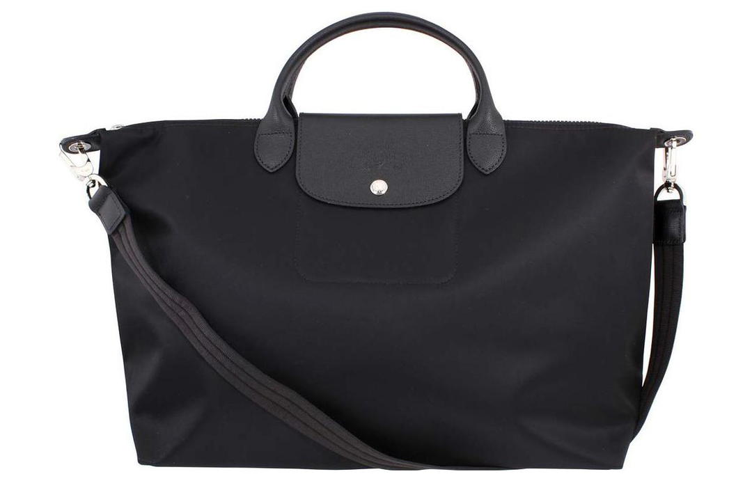 Longchamp Longchamp Le Pliage Canvas Tote Bag Shopping Bag Handbag Shoulder Bag Women's Black