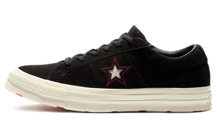 Converse Converse One Star Anti Slip And Wear Resistant Lightweight Low Top Canvas Shoes Unisex Black