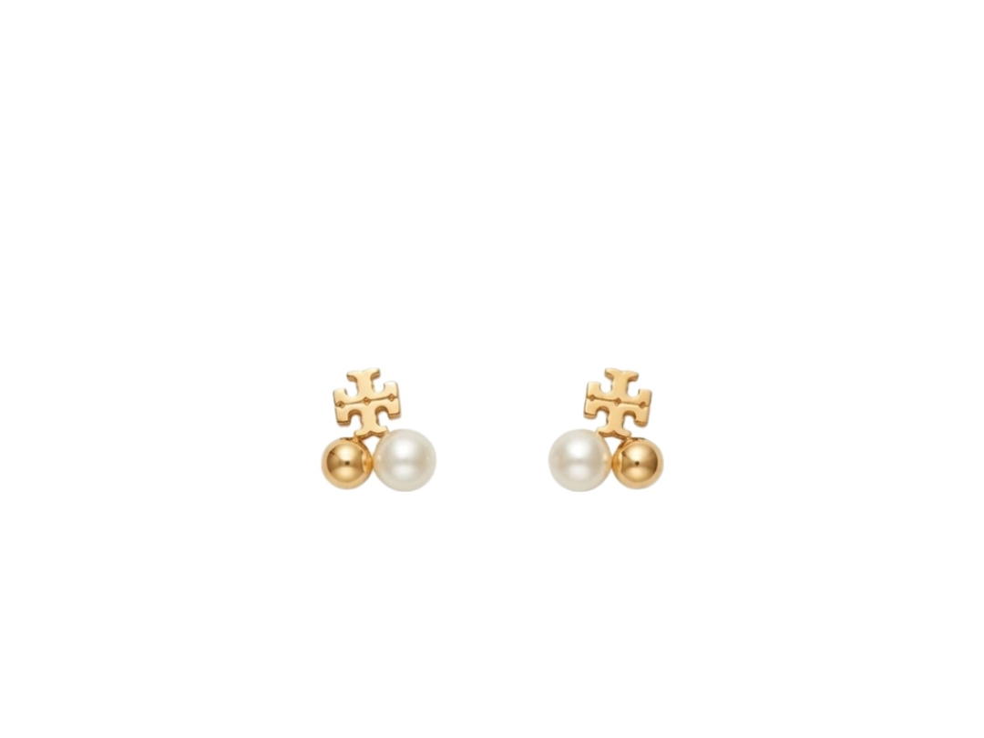 Tory Burch Tory Burch Britten Pearl Cluster Earring Gold