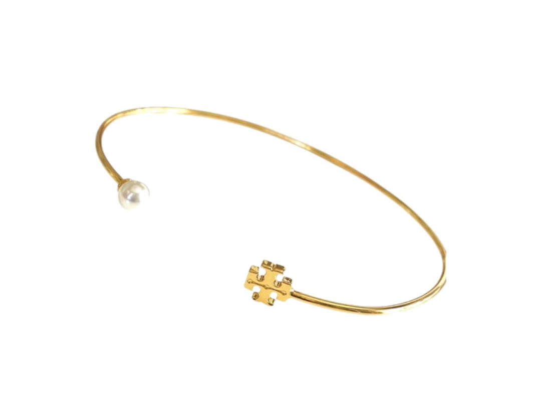 Tory Burch Tory Burch Kira Pearl Cuff Bracelet Gold