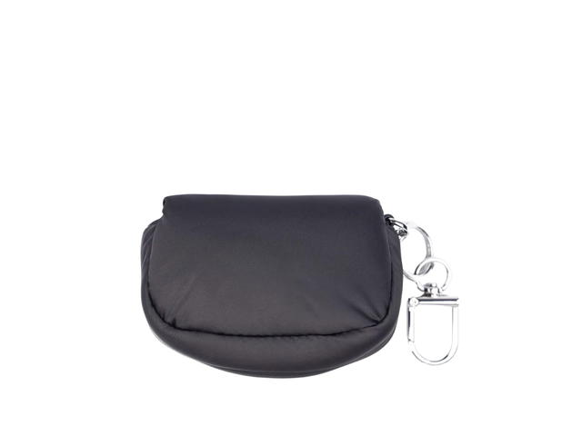 Tory Burch Tory Burch Puffy Card Case In Black Nylon With Silver Hardware - view 2
