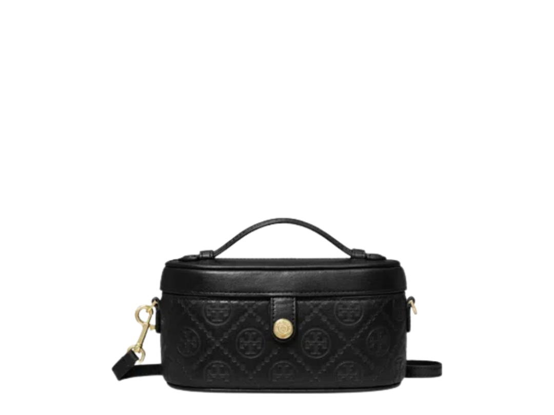 Tory Burch Tory Burch T Monogram Leather Vanity Case Black