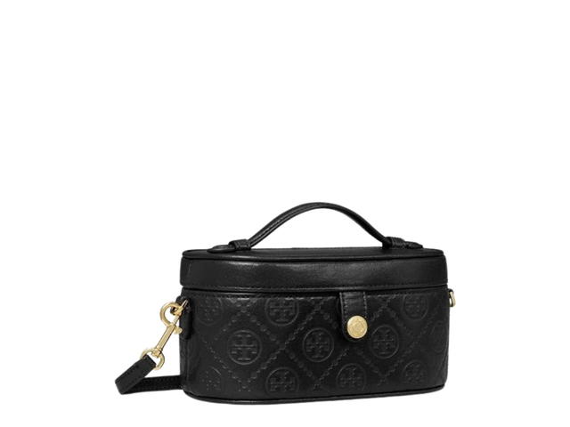 Tory Burch Tory Burch T Monogram Leather Vanity Case Black - view 2