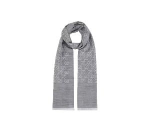 Buy Gucci GG Logo Wool Silk Scarf Grey at Sasom – Authentic and Ready to Ship