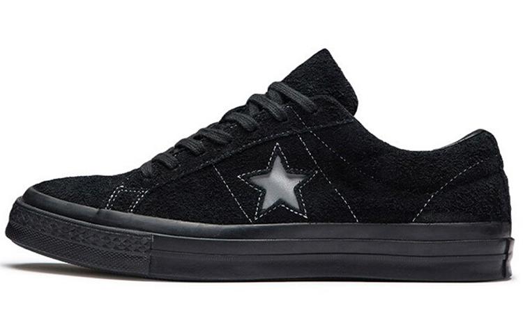 Converse Converse One Star Suede OX Slip Resistant Lightweight Breathable Low Top Skateboard Shoes Unisex Black