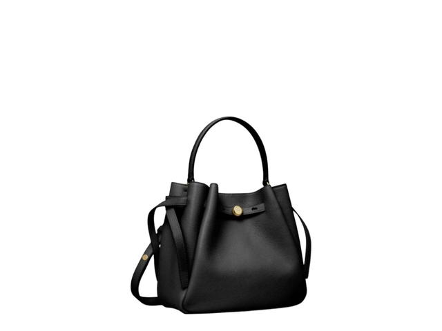 Tory Burch Tory Burch Romy Pebbled Bucket Bag Black - view 2