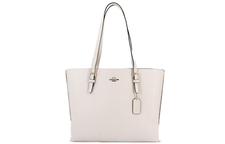 Coach Coach Mollie Leather Tote Bag Shopping Bag Handbag Shoulder Bag Large Size Women's White