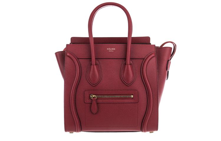 Celine Celine Luggage Leather Smile Bag Shopping Bag Crossbody Bag Shoulder Bag Handbag Women's Red