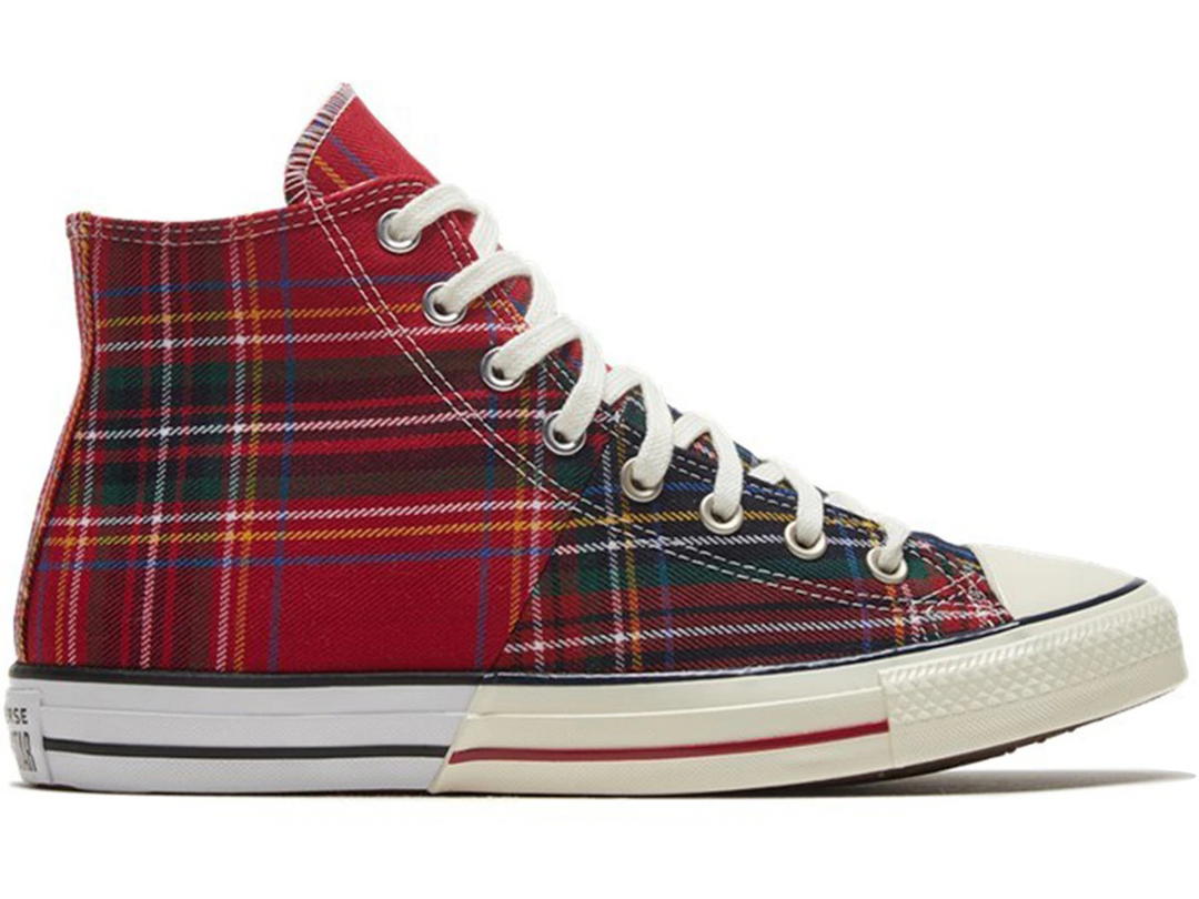 Converse Converse Chuck Taylor All Star Hi Tartan Red Green Split